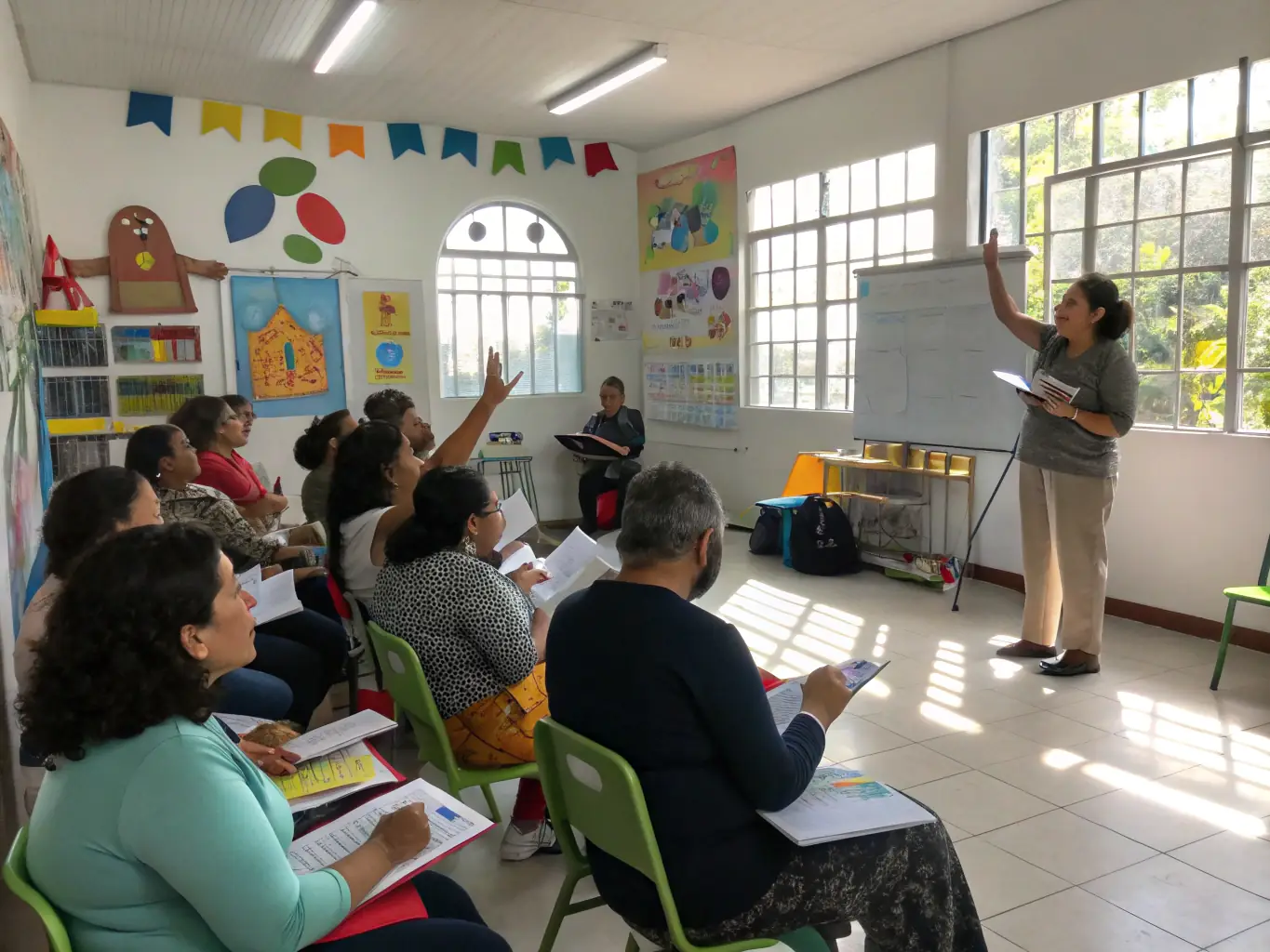 Parents attending a workshop organized by CONSEIL PARENT ELEVE FEDERATION CORNEC, focused on enhancing their skills to support their children's education.